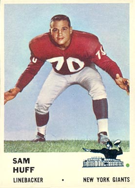 1961 Fleer Sam Huff #74 Football Card