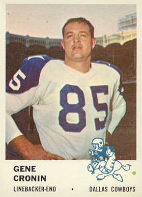 1961 Fleer Gene Cronin #47 Football Card