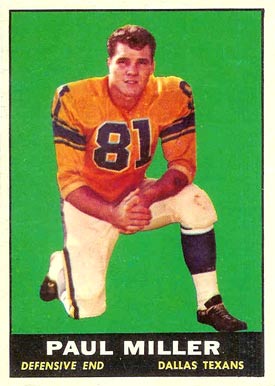 1961 Topps Paul Miller #137 Football Card