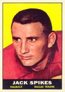 1961 Topps Jack Spikes #138 Football Card