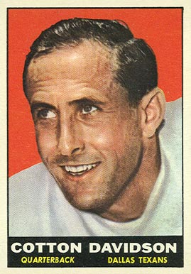 1961 Topps Cotton Davidson #140 Football Card
