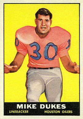 1961 Topps Mike Dukes #144 Football Card
