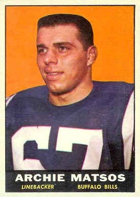 1961 Topps Archie Matsos #158 Football Card