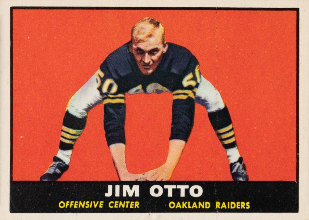 1961 Topps Jim Otto #182 Football Card