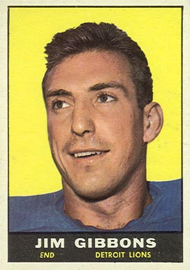 Football Card EX Lions Iowa 1960 Topps # 44 Jim Gibbons Detroit Lions 