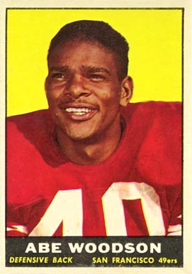 1961 Topps Abe Woodson #65 Football Card