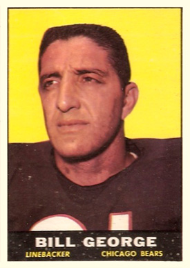 1961 Topps Bill George #16 Football Card