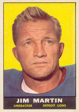 1961 Topps Jim Martin #34 Football Card