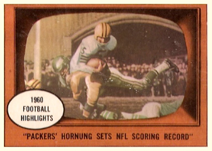 1961 Topps Hornung Sets Scoring Record #38 Football Card