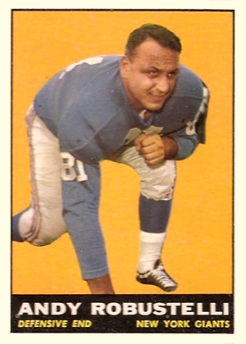 1961 Topps Andy Robustelli #90 Football Card