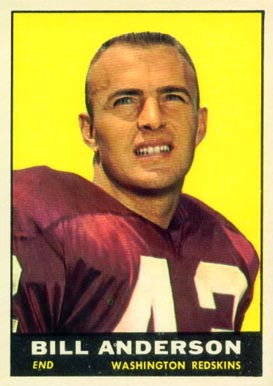 1961 Topps Bill Anderson #127 Football Card