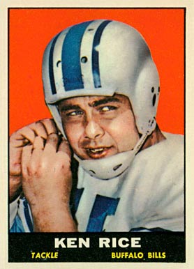 1961 Topps Ken Rice #162 Football Card