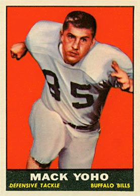 1961 Topps Mack Yoho #165 Football Card