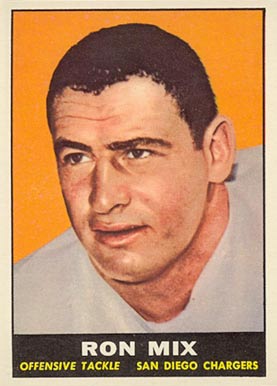 1961 Topps Ron Mix #168 Football Card
