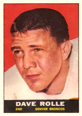 1961 Topps Dave Rolle #197 Football Card