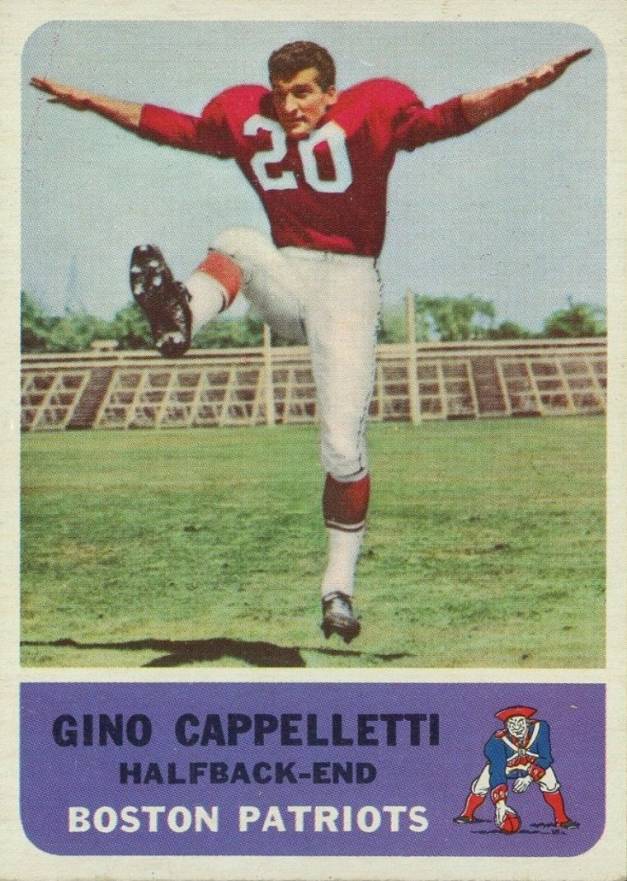 1962 Fleer Gino Cappelletti #3 Football Card