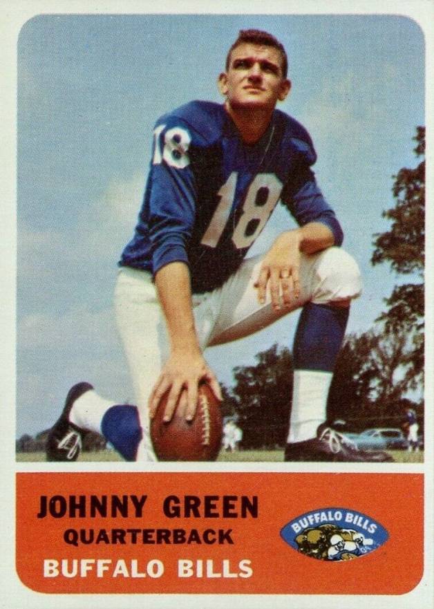 1962 Fleer Johnny Green #13 Football Card
