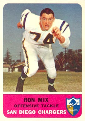 1962 Fleer Ron Mix #82 Football Card