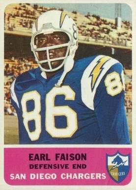 1962 Fleer Earl Faison #87 Football Card