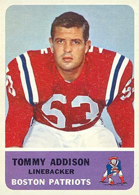 1962 Fleer Tommy Addison #9 Football Card