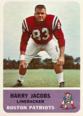 1962 Fleer Harry Jacobs #10 Football Card