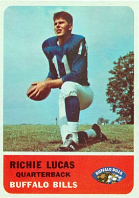 1962 Fleer Richie Lucas #19 Football Card
