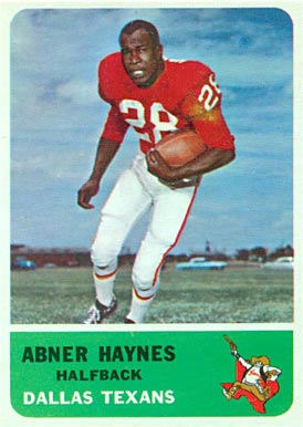 Abner Haynes of the old Dallas Texans. Visit us on Facebook at