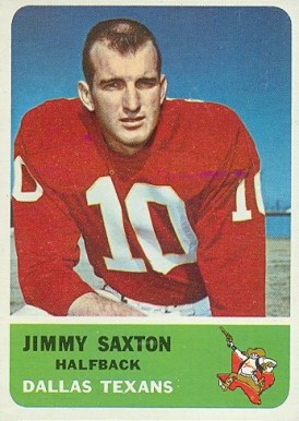1962 Fleer Jimmy Saxton #26 Football Card