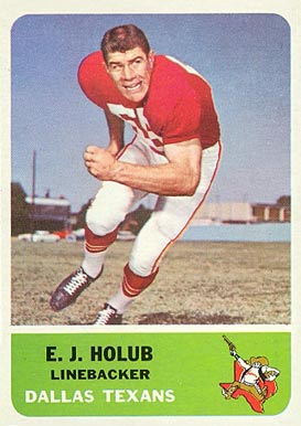 1962 Fleer E.J. Holub #30 Football Card