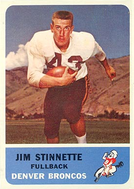 1962 Fleer Jim Stinnette #42 Football Card