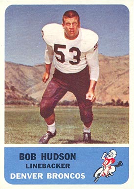 1962 Fleer Bob Hudson #43 Football Card