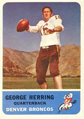 1962 Fleer George Herring #44 Football Card