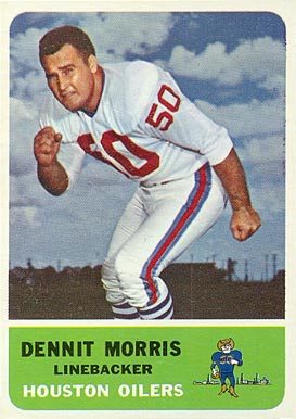 1962 Fleer Dennit Morris #53 Football Card