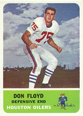 1962 Fleer Don Floyd #54 Football Card