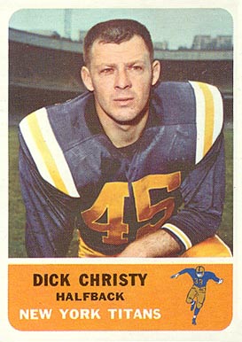 1962 Fleer Dick Christy #58 Football Card