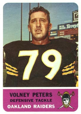 1962 Fleer Volney Peters #76 Football Card