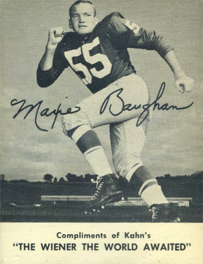 1962 Kahn's Wieners Maxie Baughan # Football Card
