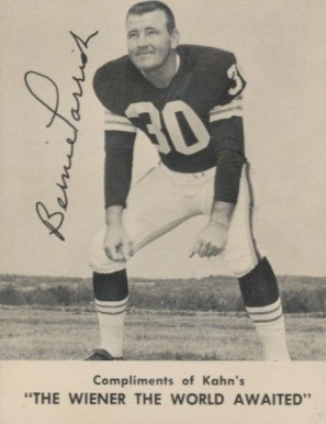 1962 Kahn's Wieners Bernie Parrish # Football Card