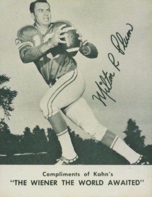 1962 Kahn's Wieners Milt Plum # Football Card