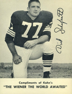 1962 Kahn's Wieners Dick Schafrath # Football Card