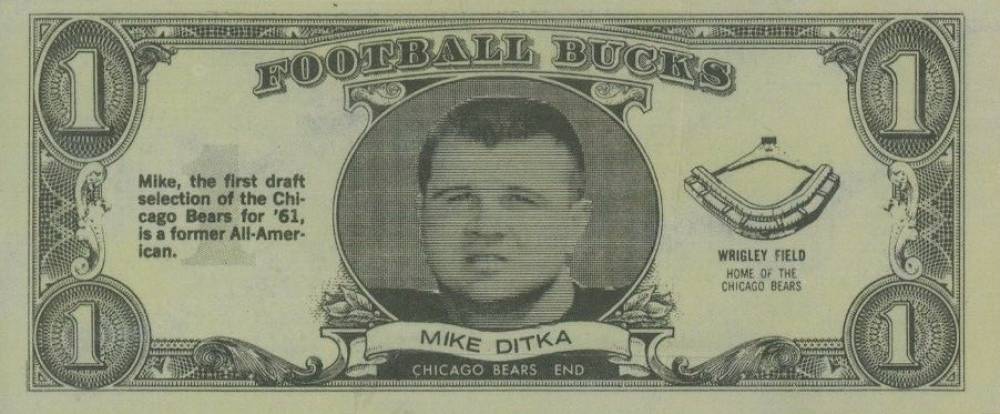 1962 Topps Bucks Mike Ditka #47 Football Card
