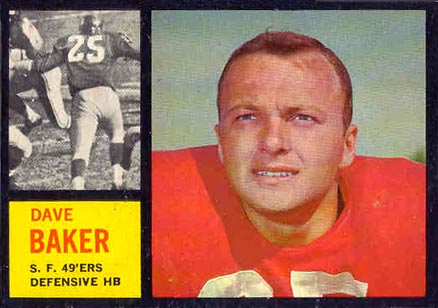 1962 Topps Dave Baker #162 Football Card