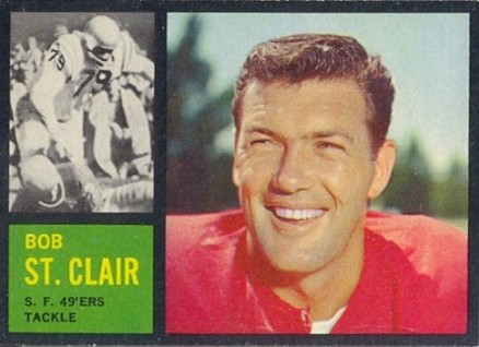1962 Topps Bob St. Clair #157 Football Card