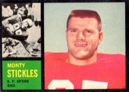 1962 Topps Monty Stickles #155 Football Card