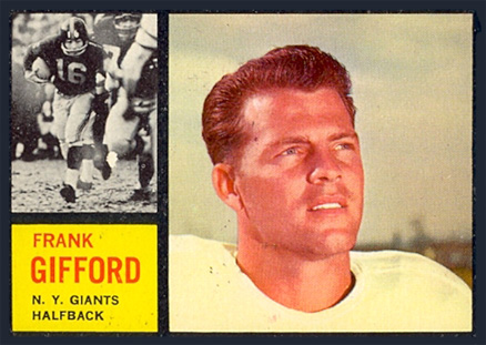 1962 Topps Frank Gifford #104 Football Card