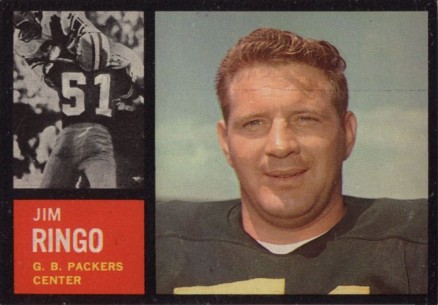 1962 Topps Jim Ringo #68 Football Card
