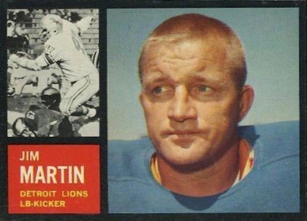 1962 Topps Jim Martin #55 Football Card