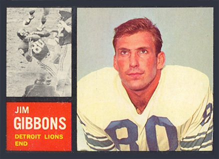 1962 Topps Jim Gibbons #54 Football Card