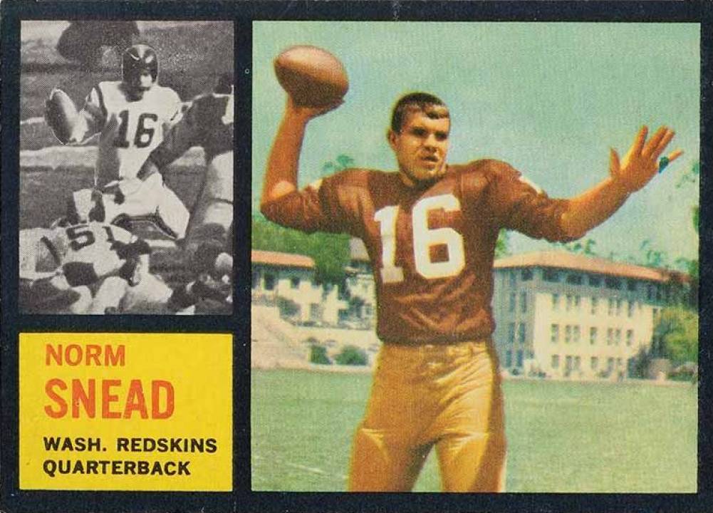 1962 Topps Norm Snead #164 Football Card