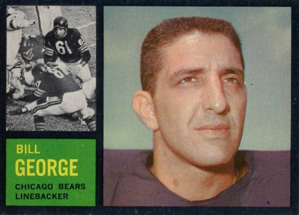 1962 Topps Bill George #22 Football Card